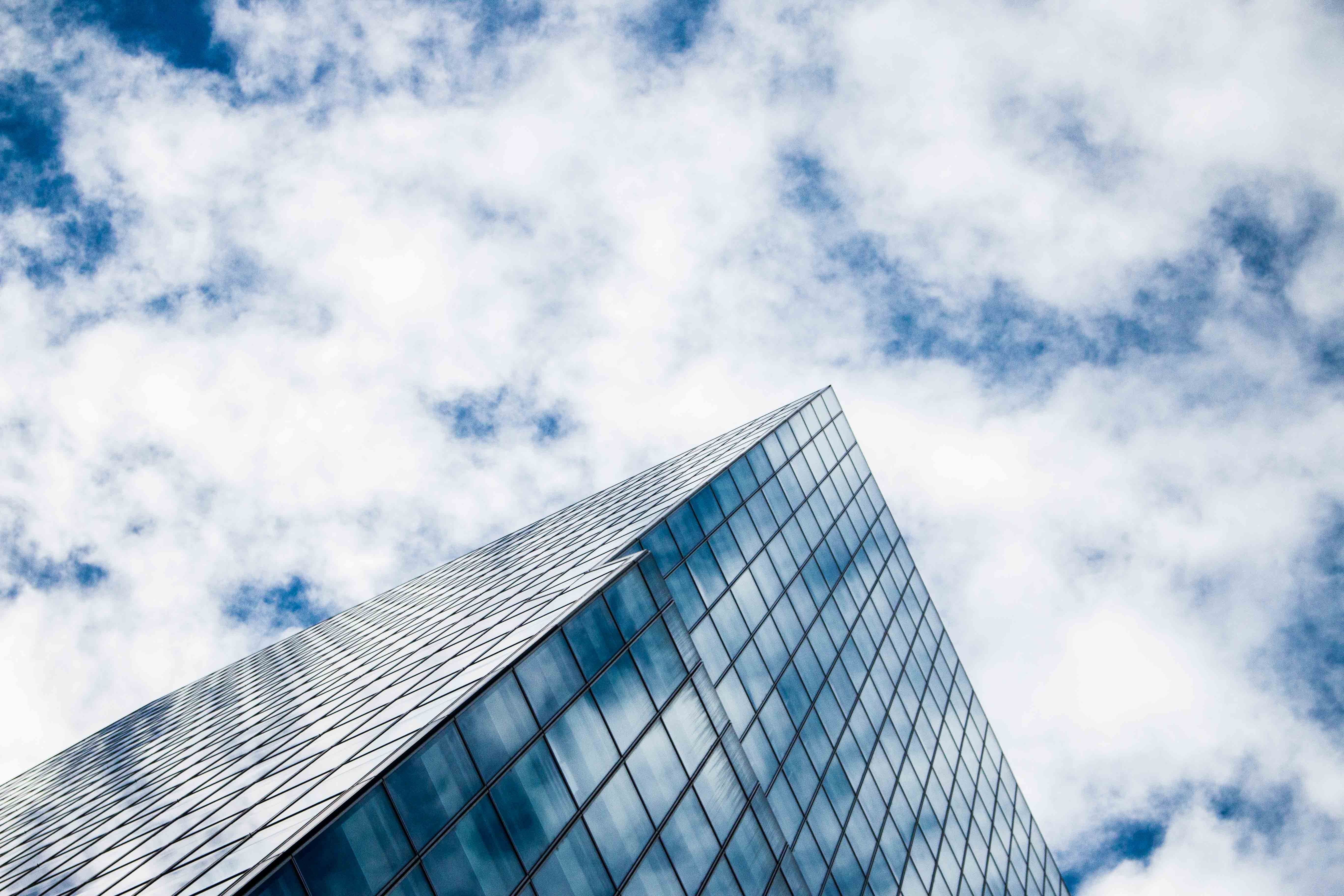 building and sky symbolizing business success